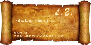 Lehotay Emerita névjegykártya